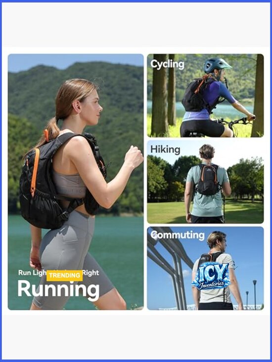 Lightweight Hydration Backpack with Vest Style Straps & 2.5L Water Bladder main image 6